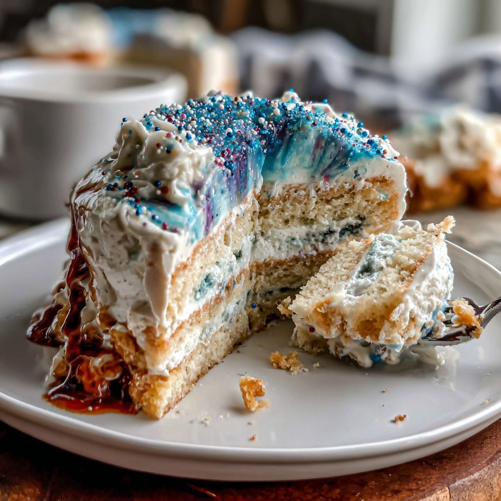 Pisces Cake With Galaxy Theme