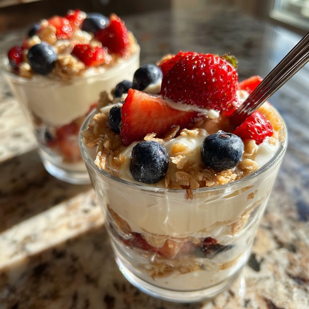 Vanilla Berry Yogurt Breakfast Cups