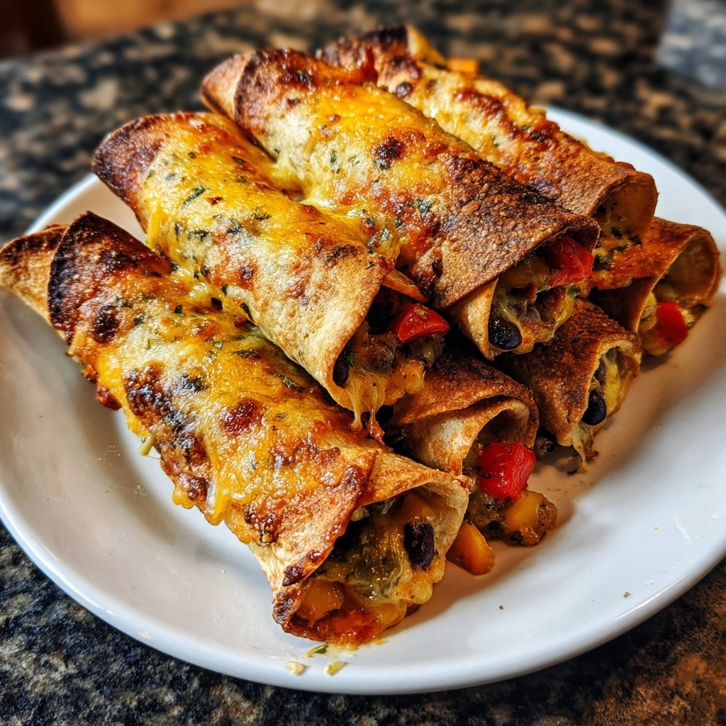 Super Bowl Food Cheesy Vegetable Taquitos