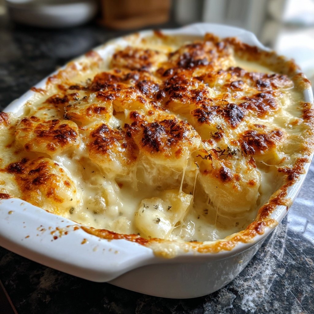 Potato Gratin with Cream and Cheese