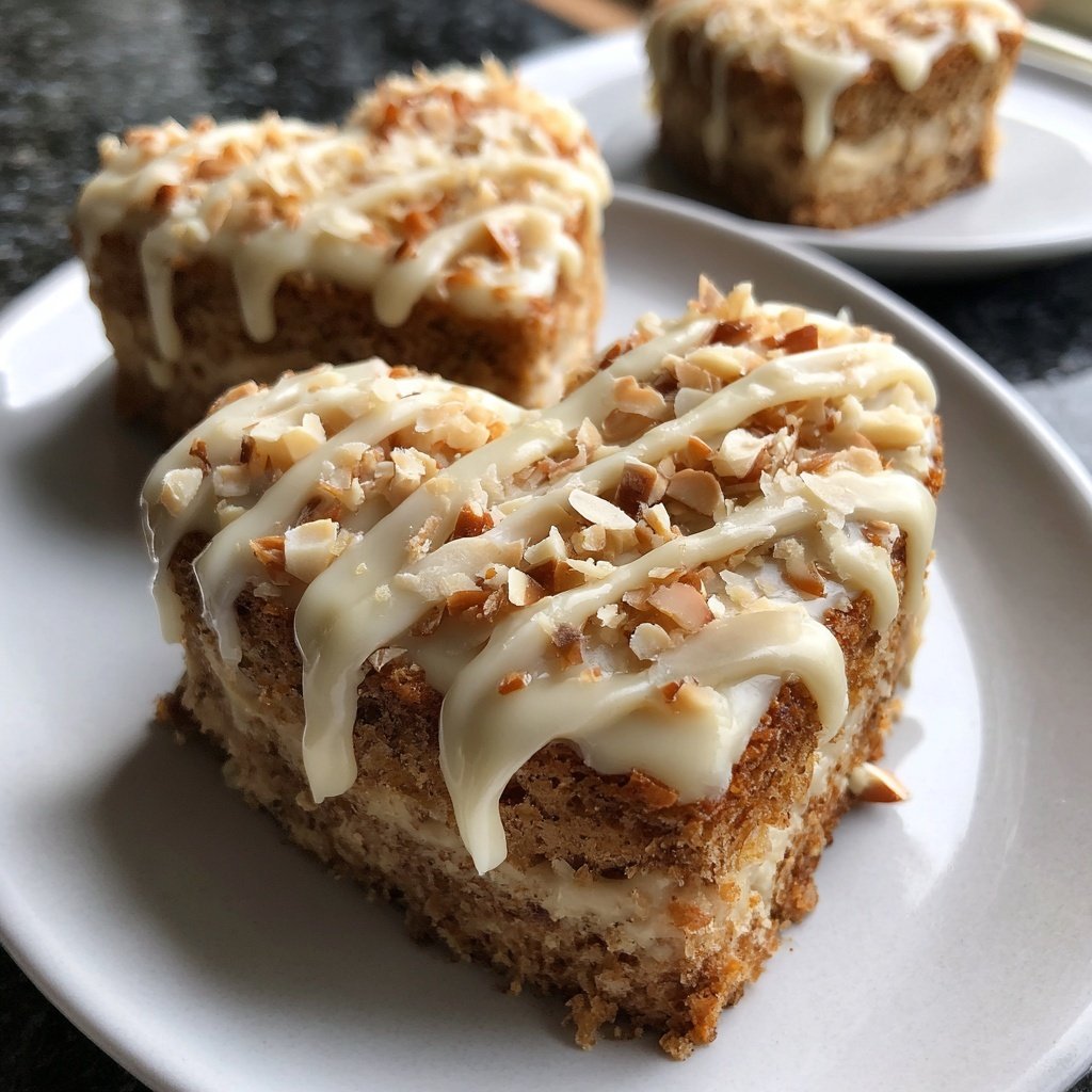 Mini Heart Cake with Almond Sponge