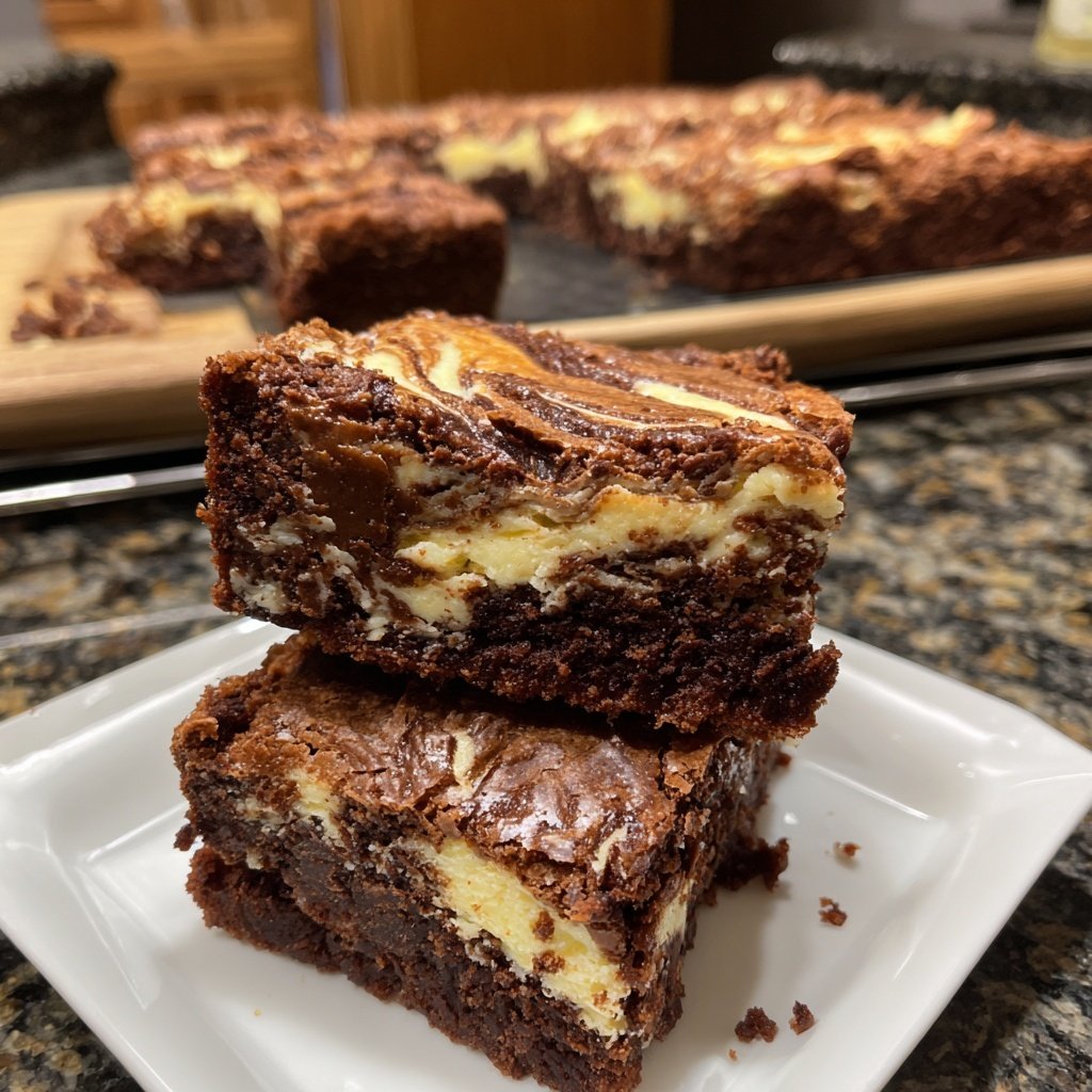 Cottage Cheese Brownies with Vanilla Swirl