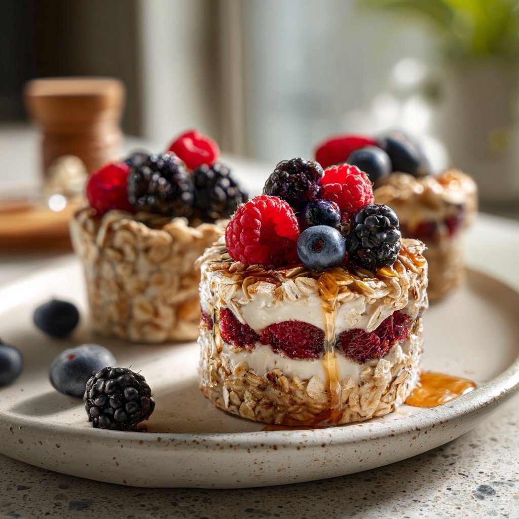 Vanilla Berry Oat Breakfast Cups