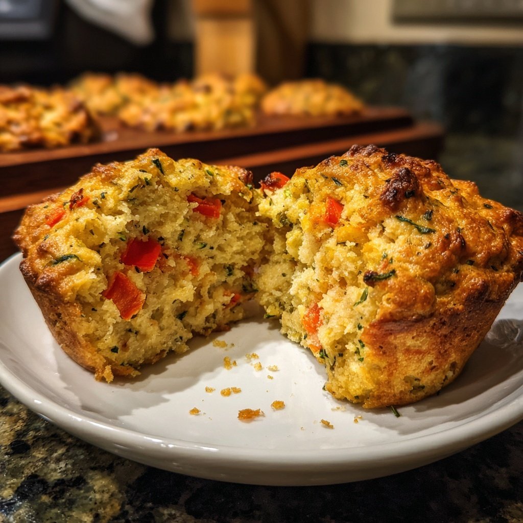 Super Bowl Food Savory Veggie Muffins