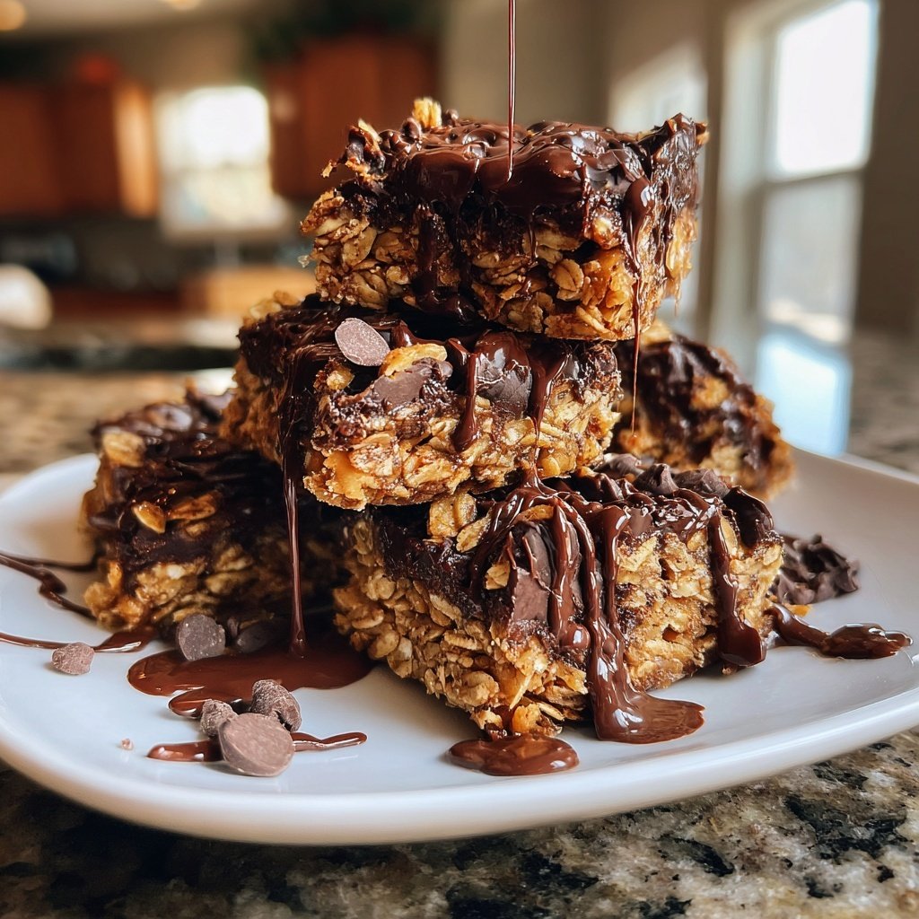 Super Bowl Desserts Chocolate Oat Bars