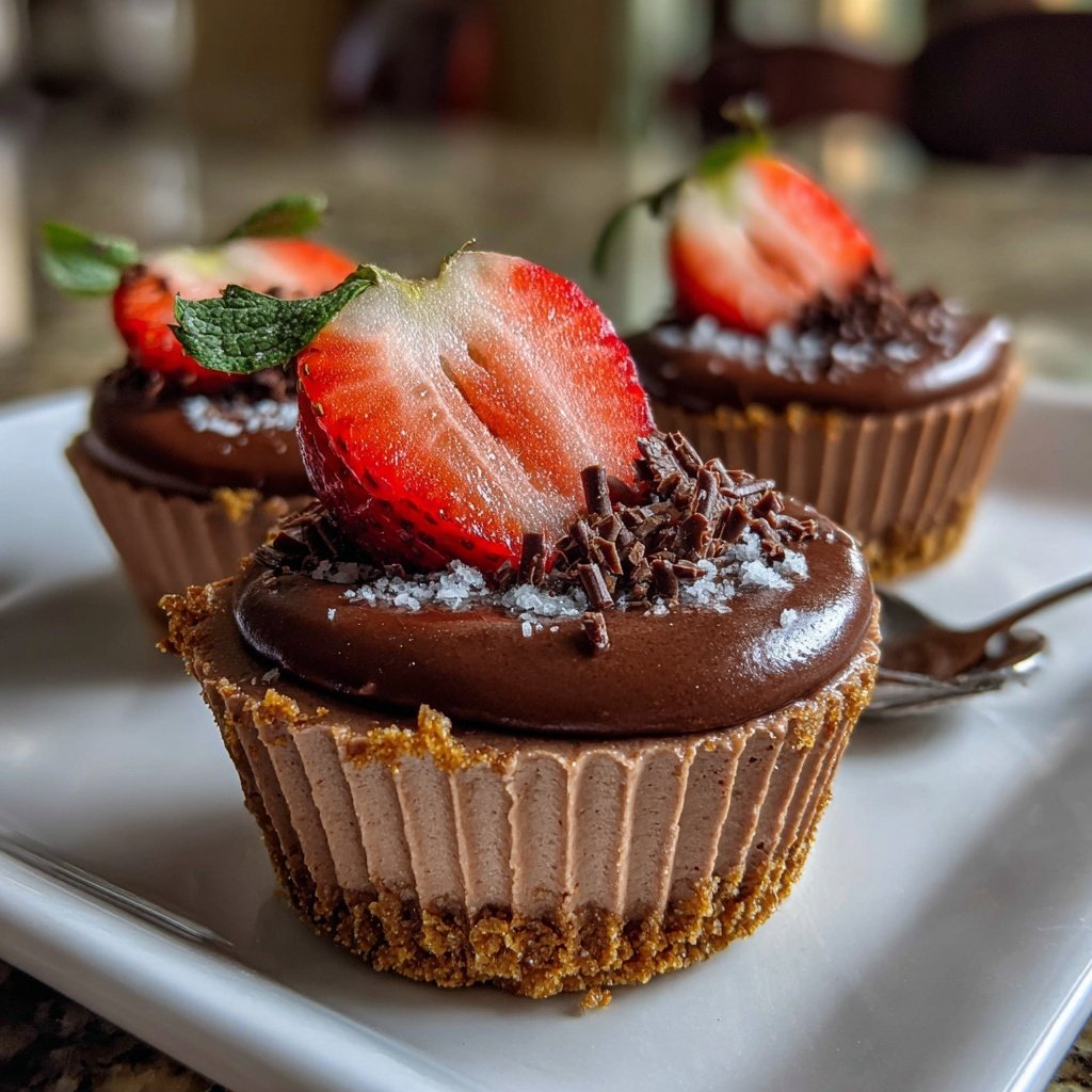 Chocolate Strawberry Mousse Cups