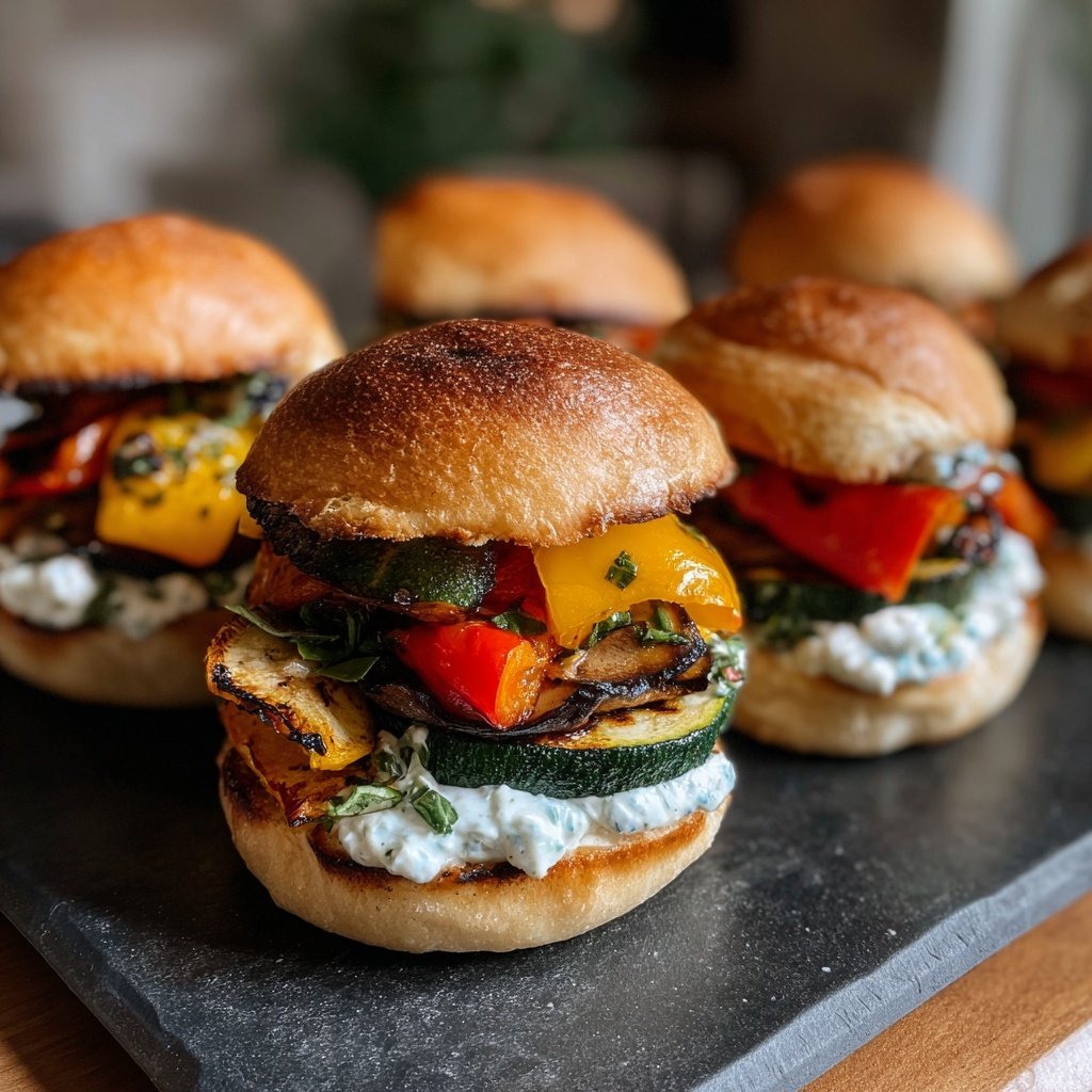 Grilled Vegetable Sliders