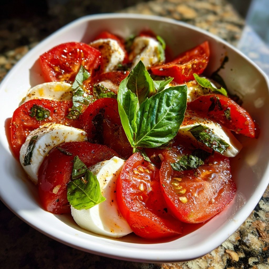 Caprese Salad with Heart Tomatoes