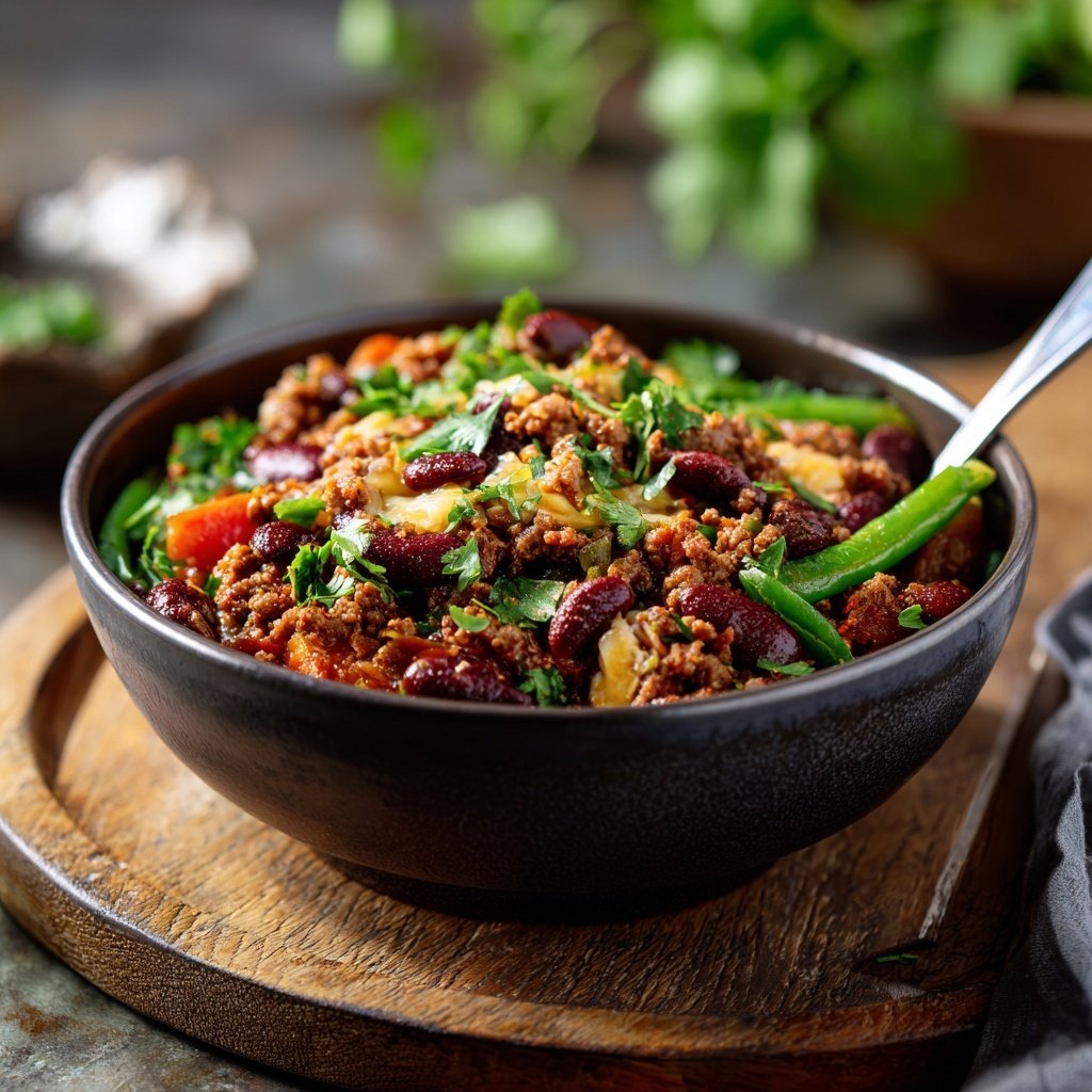 Ground Beef And Bean Dinner Bowl