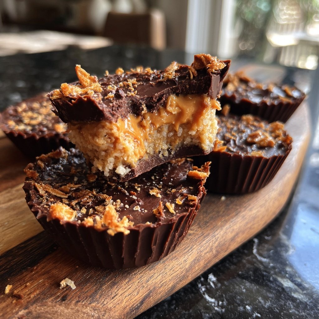 Homemade Reese’s Cups with Crispy Rice